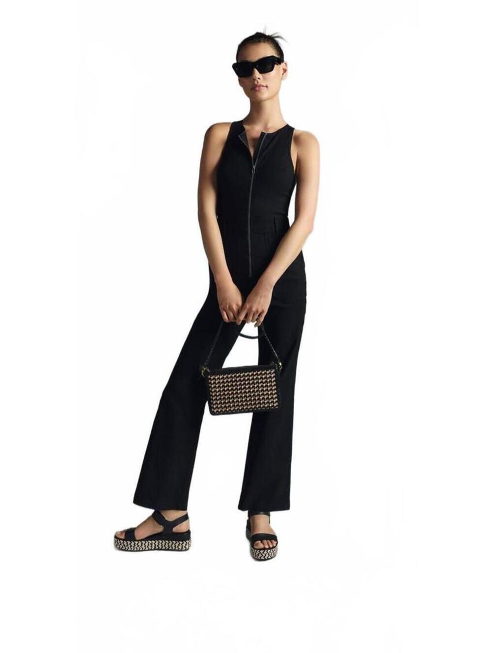 Maeve The Naomi Black Jumpsuit Zip Front Pockets Size US 14 / UK 18